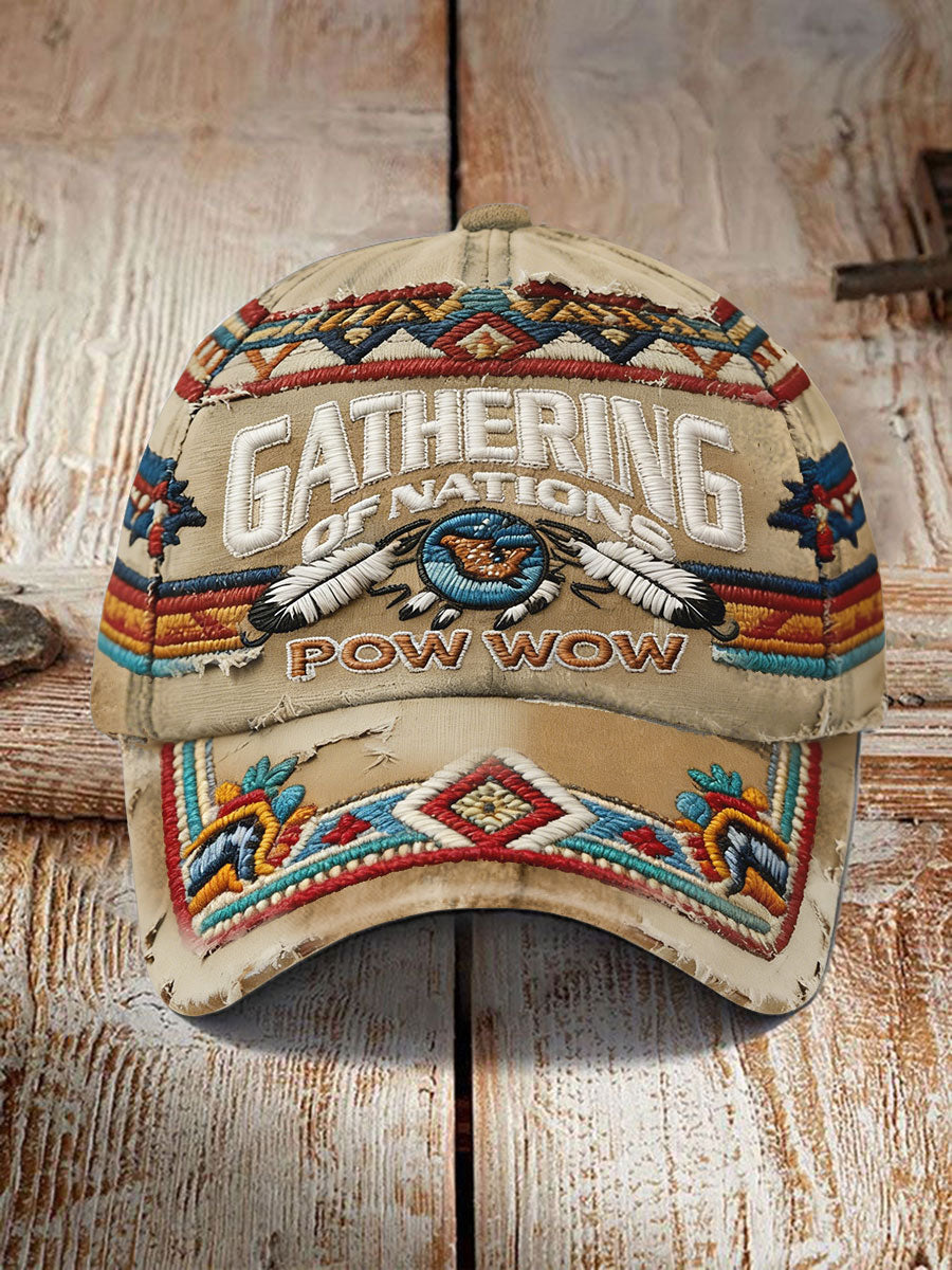 Unisex GON Pow-Wow Indian Art Printed Hat