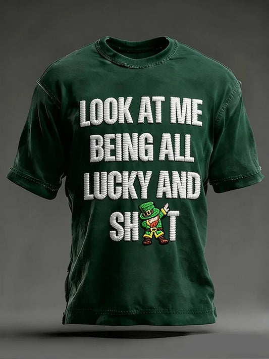 Men's St. Patrick's Leprechaun Lucky Irish T-shirt