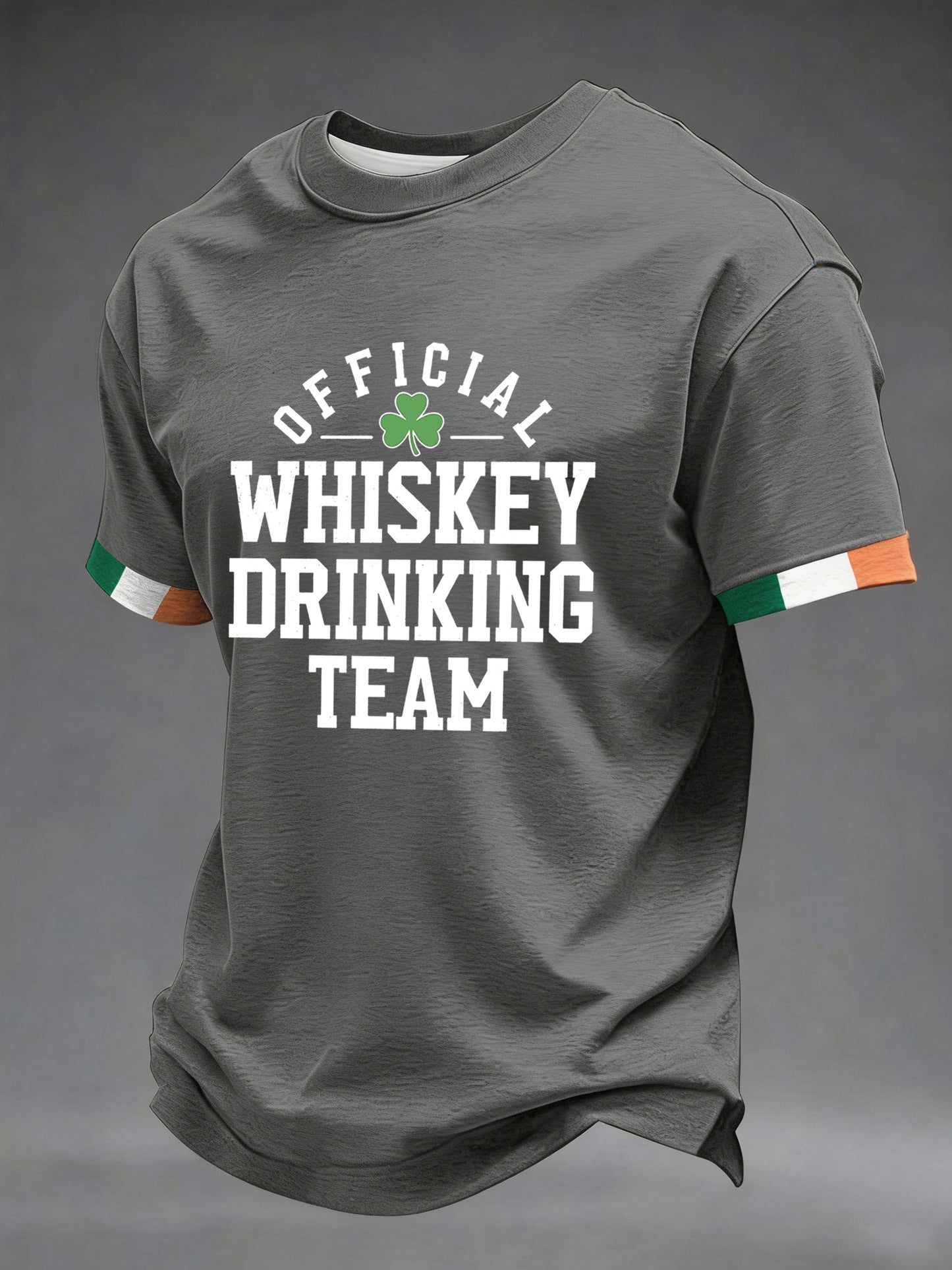 Men's St. Patrick's Day Official Whiskey Drinking Team Printed T-shirt