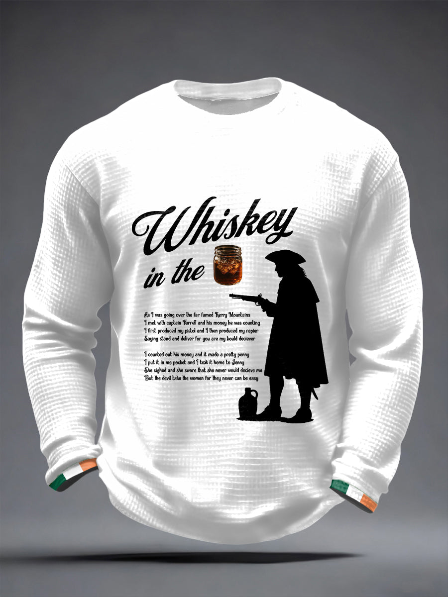 Men's Whiskey In The Jar Waffle Long Sleeve T-Shirt