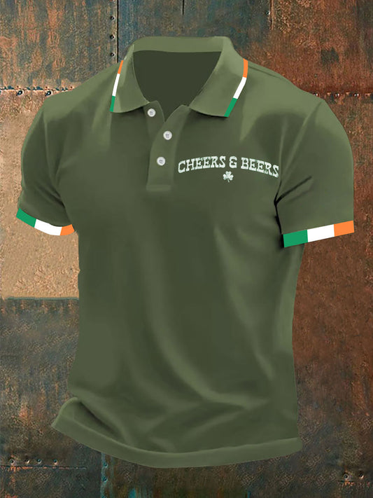 Men's St. Patrick's Day Cheers Beers Printed Shirt