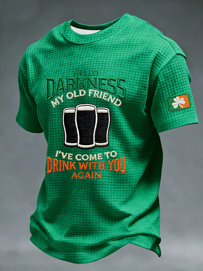 Men's Hello Darkness My Old Friend Waffle Short Sleeve T-shirt