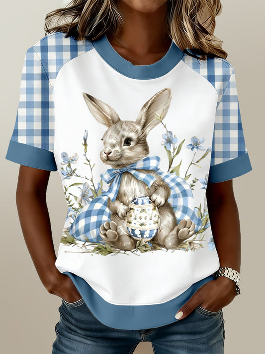 Women's Easter Bunny Print T-Shirt