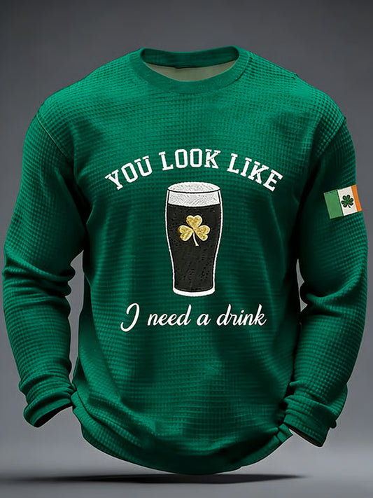 Men's St. Patrick's Day Printed Casual Top