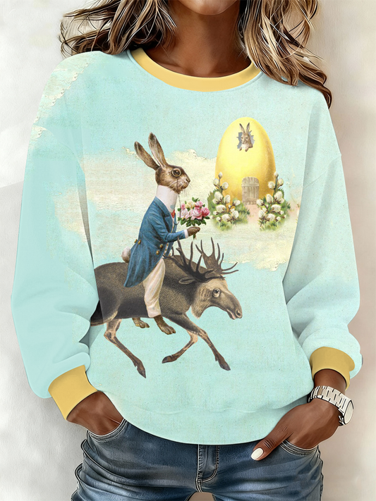 Women's Bunny Easter Regular Sweatshirt