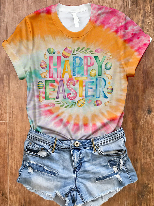 Women's Easter-Themed Printed T-Shirt