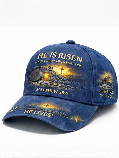 "He is risen" Vintage Unisex Hats