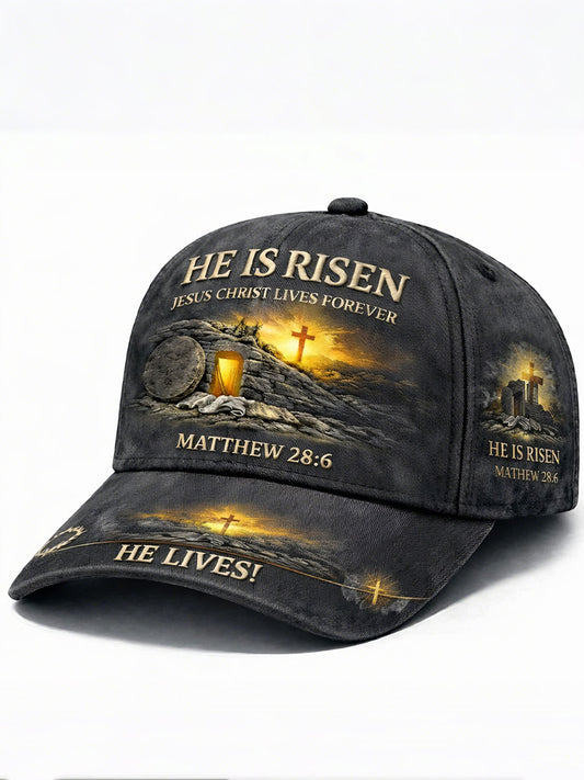 "He is risen" Vintage Unisex Hats