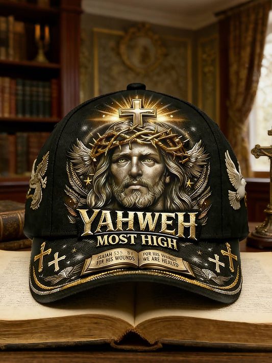 "Yahweh Most High" Cross Unisex Hats