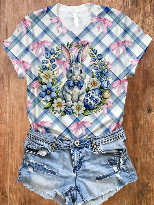 Women's Easter Bunny Print T-Shirt