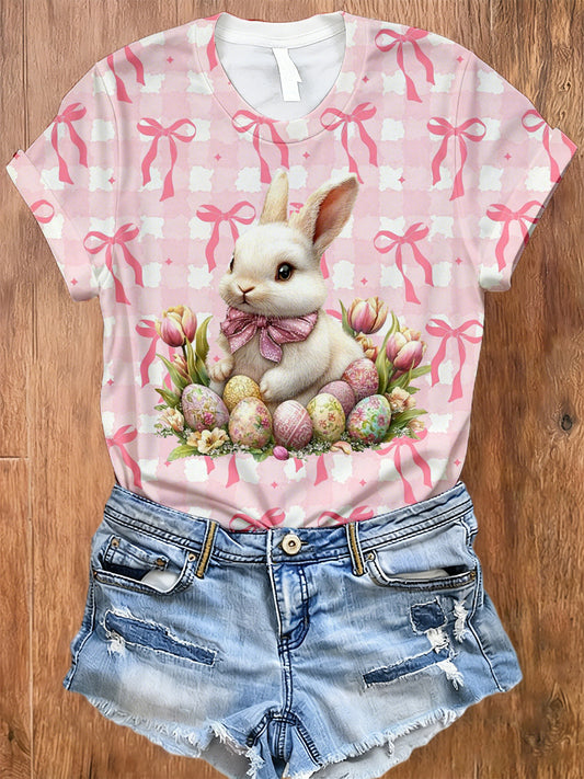 Women's Easter Bunny Print T-Shirt