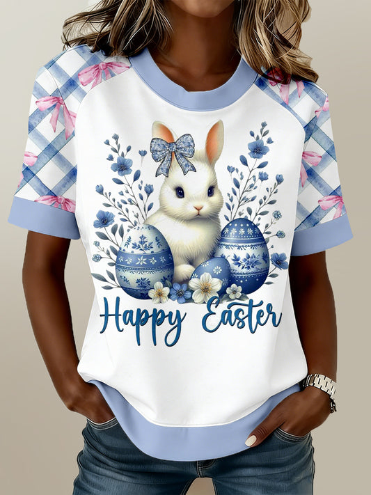 Women's Easter Bunny Print T-Shirt