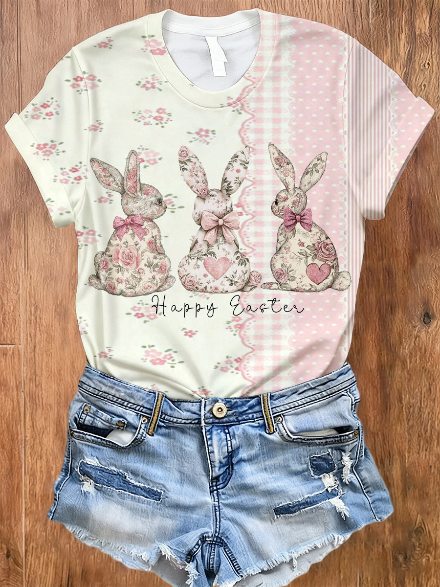 Women's Easter Bunny Print T-Shirt