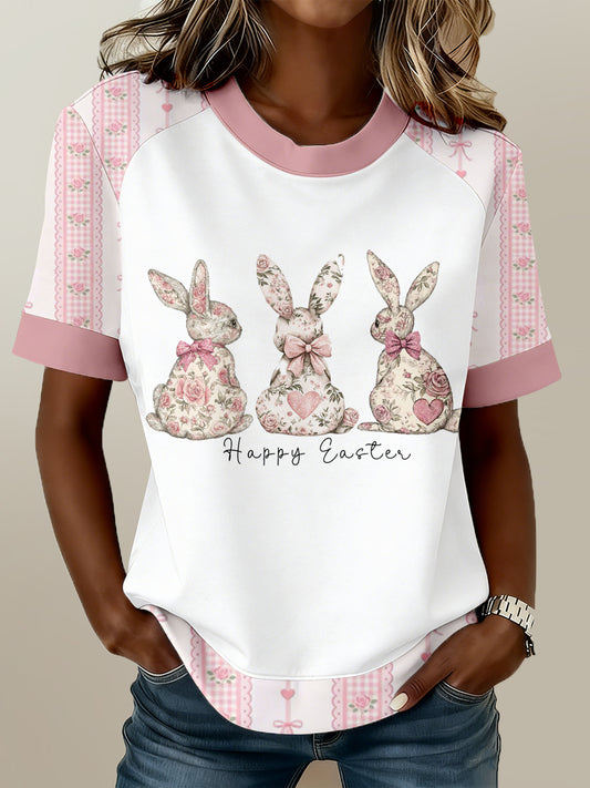 Women's Easter Bunny Print T-Shirt