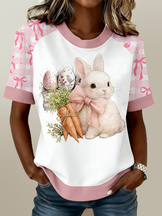 Women's Easter Bunny Print T-Shirt