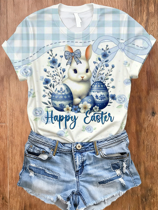 Women's Easter Bunny Print T-Shirt