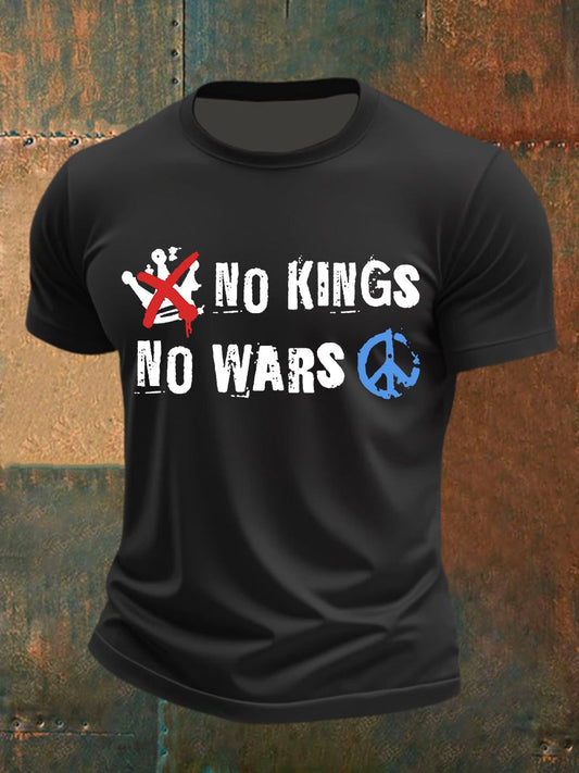 Men's No War cotton short-sleeved T-shirt