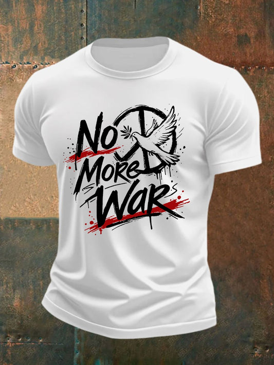 Men's No War cotton short-sleeved T-shirt