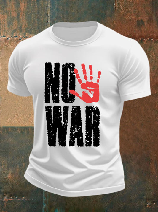 Men's No War cotton short-sleeved T-shirt