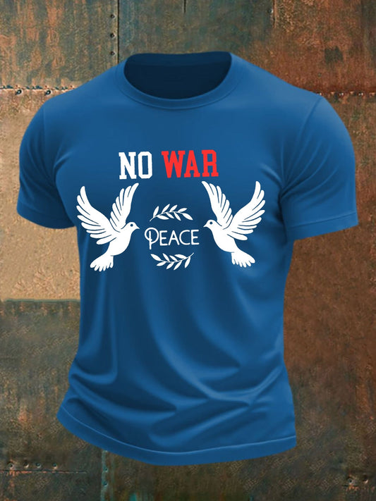 Men's No War cotton short-sleeved T-shirt