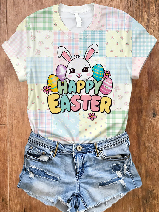 Women's Easter Bunny Print T-Shirt