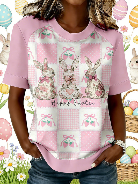 Women's Easter Bunny Print T-Shirt