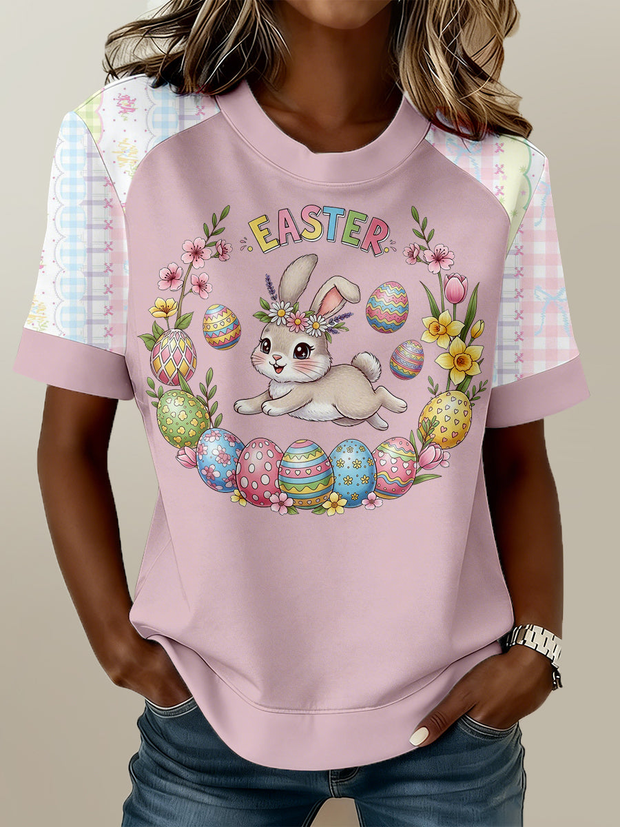 Women's Easter Bunny Print T-Shirt