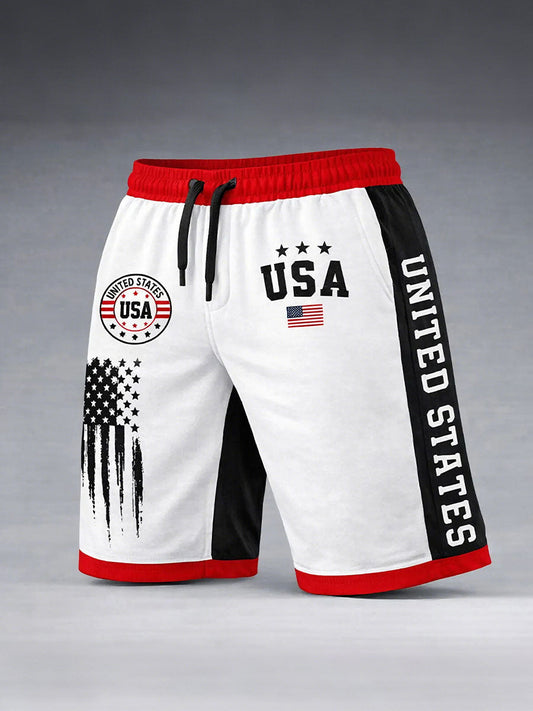 Men's Wear USA Flag Shorts