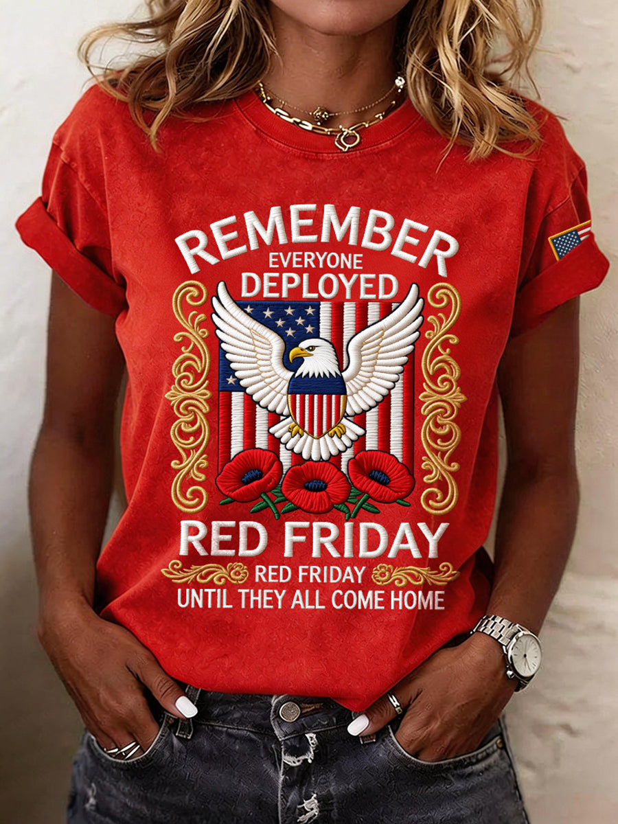 Women's Red Friday Inspired Print T-Shirt
