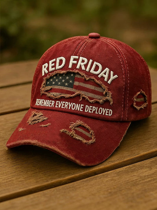 Red Friday Printed Casual Unisex Hat