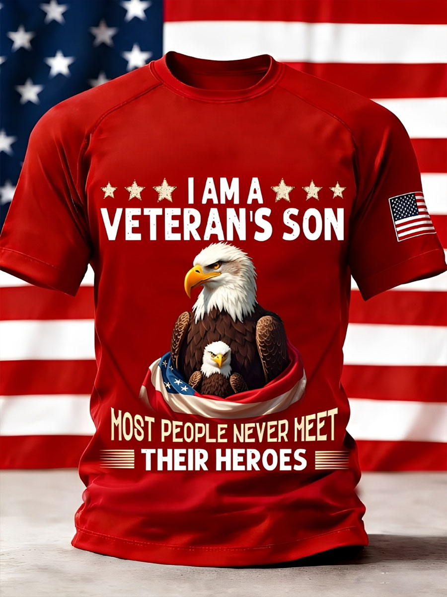 Men's 'I am a veteran's son' T-shirts