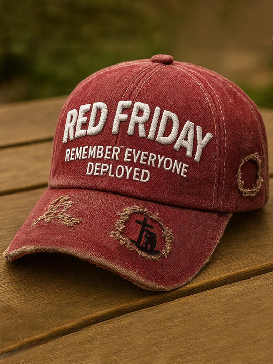 Red Friday Printed Casual Unisex Hat