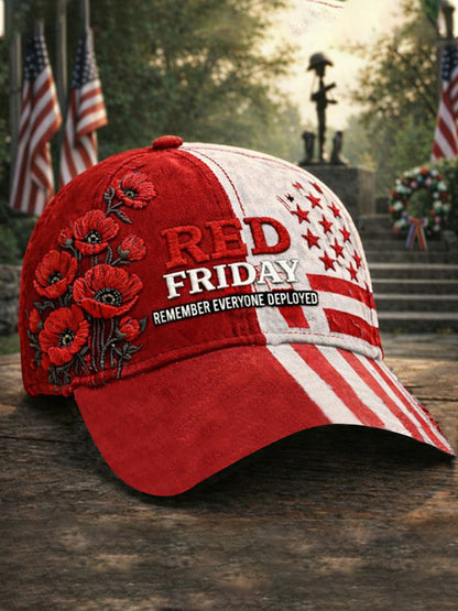 Red Friday Printed Casual Unisex Hat