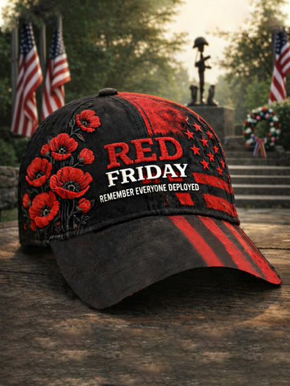 Red Friday Printed Casual Unisex Hat