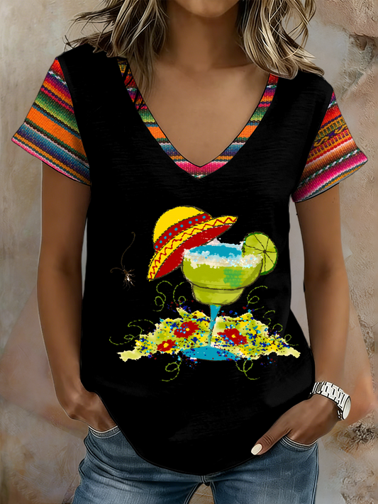 Women's Cinco De Mayo Printed short-sleeved T-shirt