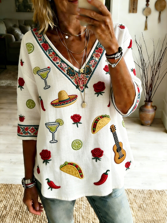 Women's Mexican Art Cinco de Mayo T-Shirt