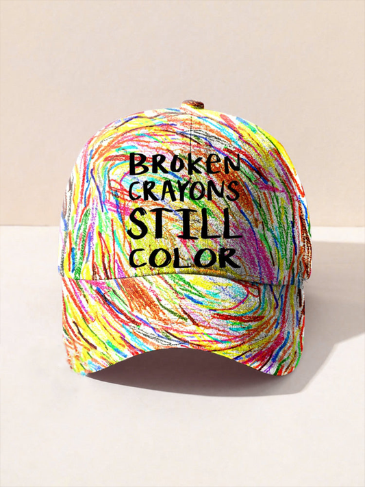 Unisex Broken Crayons Still Color Print Hat
