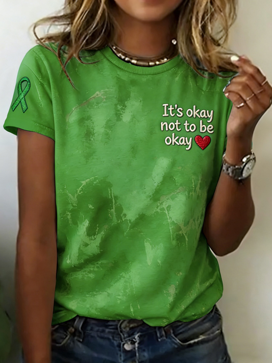 Women's It's Okay Not To Be Okay Short-sleeved T-shirt