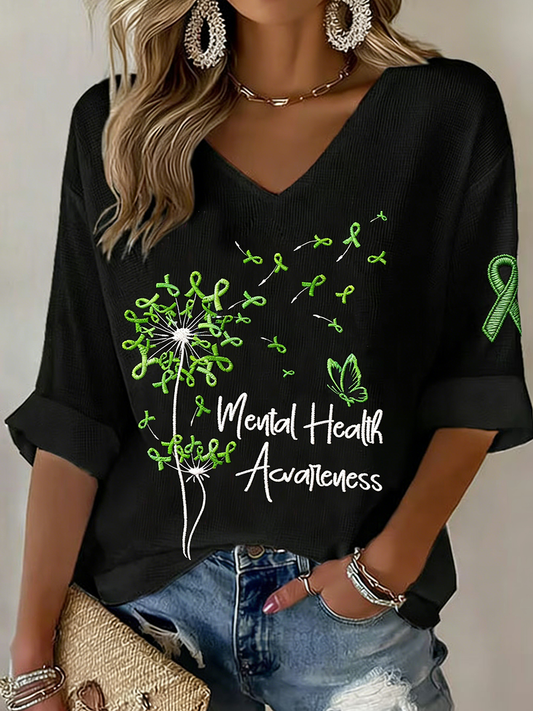 Women's Mental Health Awareness Waffle T-shirt