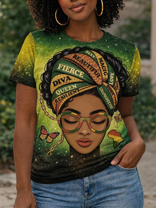 Women's Juneteenth Commemorative short-sleeved T-shirt