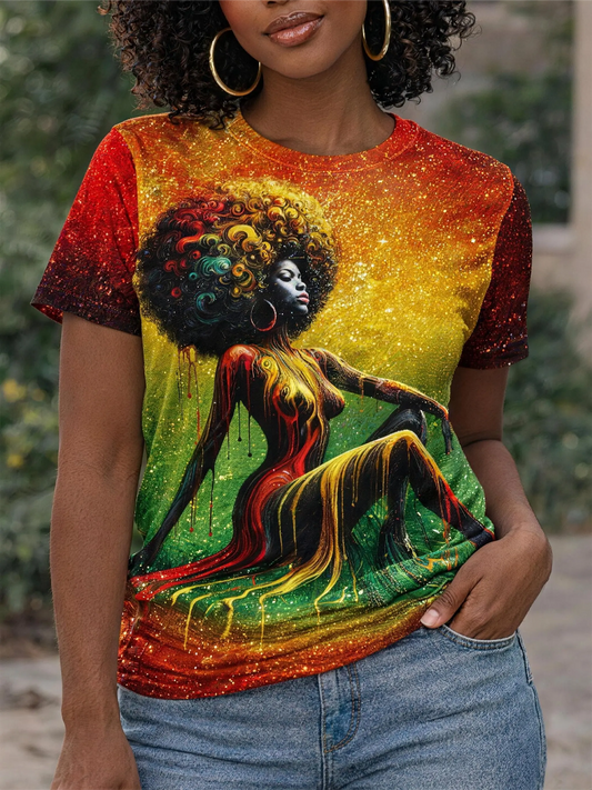 Women's Juneteenth Commemorative short-sleeved T-shirt