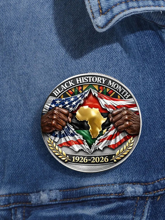 Juneteeth Black History Pride Printed Pins