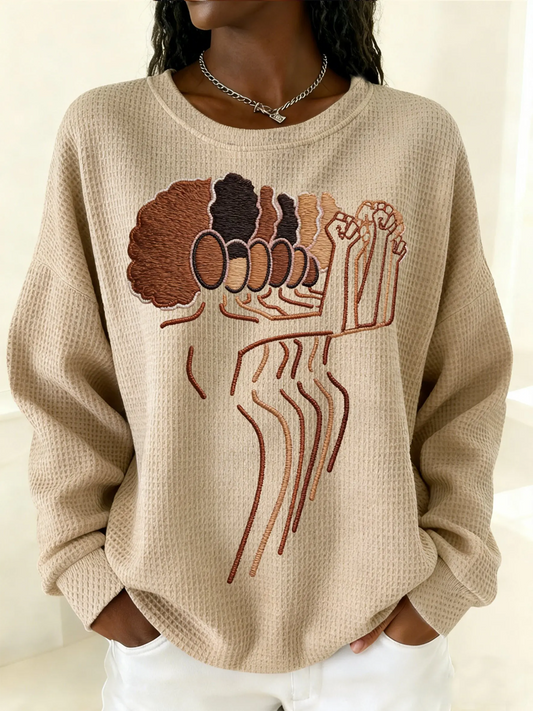 Women's Juneteeth Black History Pride Printed Sweatshirt