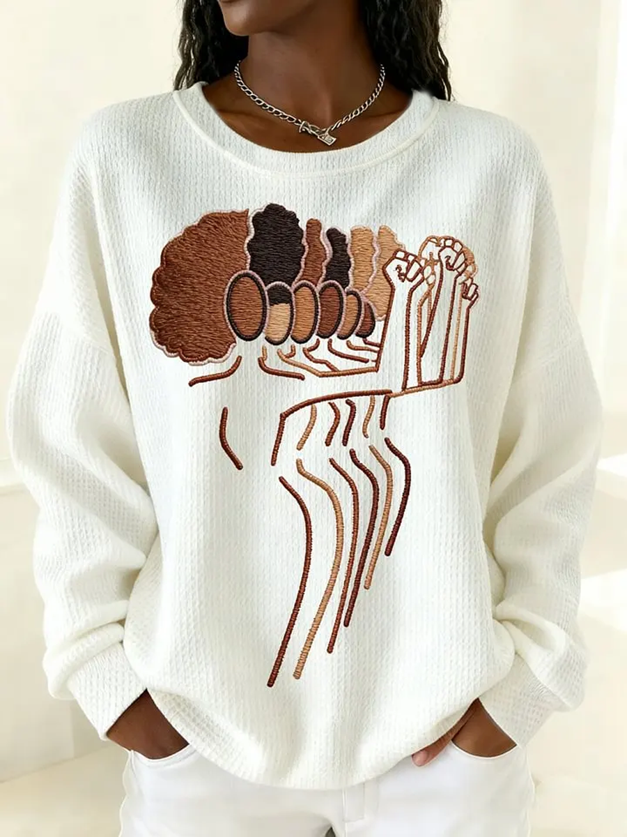 Women's Juneteeth Black History Pride Printed Sweatshirt