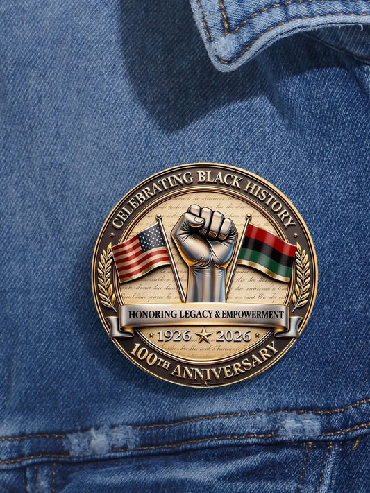 Juneteeth Black History Pride Printed Pins