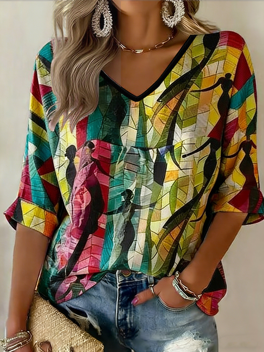 Women's Black Juneteenth Waffle T-shirt