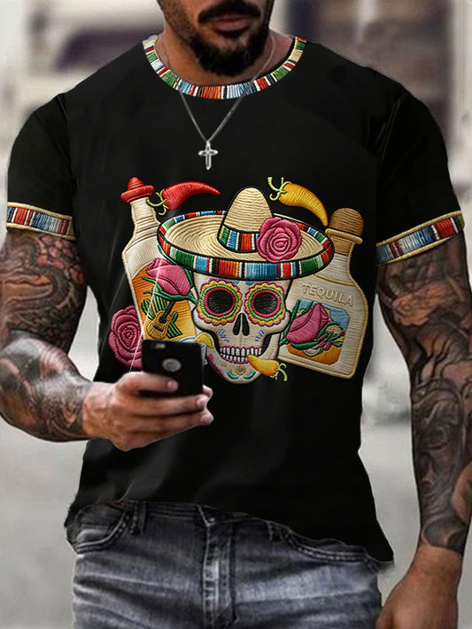 Men's Cinco de Mayo Print Casual T-Shirt
