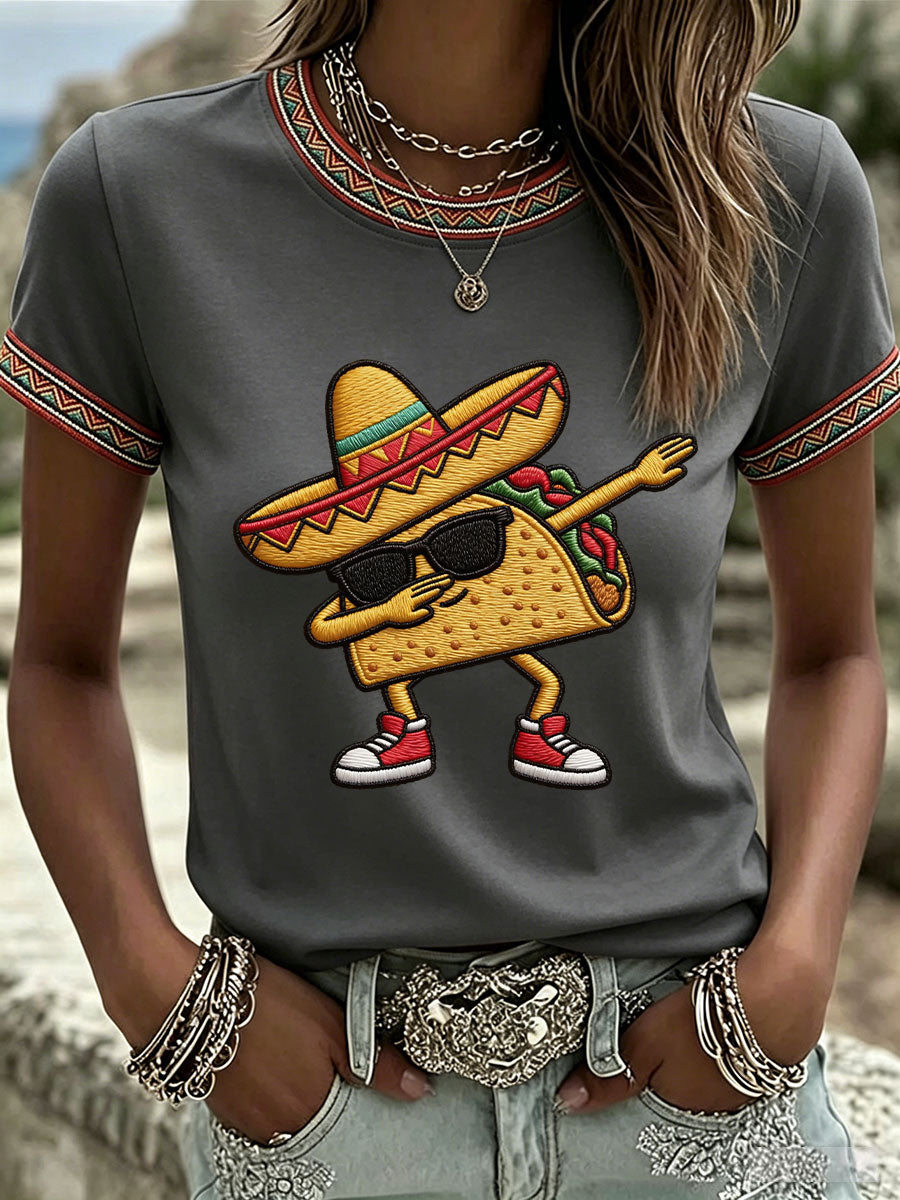 Women's Cinco de Mayo Print Casual T-Shirt