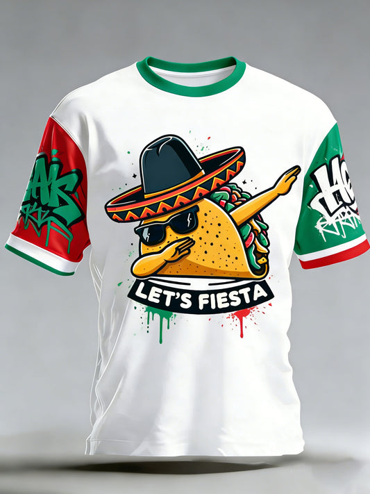 Men's Mexican May 5th Festival Art Print Commemorative T-Shirt