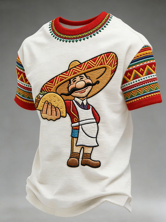 Men's May 5th Festival Ethnic Style Printed Casual T-Shirt